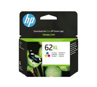HP 62XL - À rendement élevé - couleur (cyan, magenta, jaune) - original - blister - cartouche d'encre - pour ENVY 55XX, 56XX, 76XX, Officejet 200, 250, 57XX, 8040