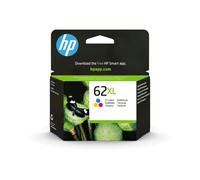 HP 62XL Cartouche d'Encre Couleur Grande Capacité (C2P07AE) : Cyan, Magenta, Jaune, 11.5ml, Rendement 415 pages, Encre à colorant/pigments