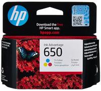 HP 650 Cartouche d'Encre Trois Couleurs (cyan, jaune, magenta) Authentique (CZ102AE)
