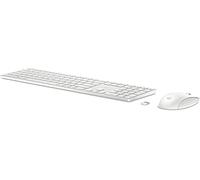 HP 650 Clavier et Souris sans Fil, jusqu'à 20 Mois autonomie, 20 Touches programmables, Pieds réglables avec 6 degrés Inclinaison, pavé numérique, Souris jusqu'à 4000 dpi Personnalisables, Blanc