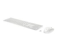 HP 650 - Ensemble clavier et souris - sans fil - 2.4 GHz - QWERTY - Anglais - blanc - pour Laptop 15-dw1025nk; Pavilion Plus Laptop 14-eh0660nd G