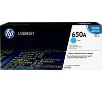 HP 650A toner LaserJet cyan authentique