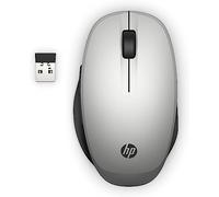 HP 6CR72AA - Souris PC Double Mode 300 sans Fil et Bluetooth, 2 Boutons préprogrammés, Technologie avancée de chiffrement Standard, récepteur USB sans Fil 2,4 GHz Inclus, Argent