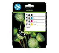 HP 934 Pack de 4 cartouches d'encre noire/ 935 Pack de 4 cartouches d'encre cyan/magenta/jaune authentiques