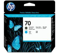 HP 70 - Cyan, noir mat - tête d'impression - pour DesignJet HD Pro MFP, T120, Z2100, Z3100, Z3100ps, Z3200, Z3200ps, Z5200, Z5400