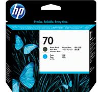 HP Tête d'impression 70 (C9404A) Noir mat / Cyan – Authentique (TVA incluse)