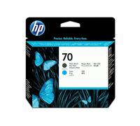 HP 70 tête d'impression noir mat et cyan
