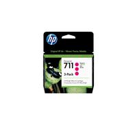 HP 711 - Pack 3 Cartouches Encre Magenta DesignJet - 3x29ml - CZ135A - Compatibilité DesignJet T120/T520 - Dimensions 114.8x45x100.1mm