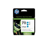 HP 711 pack de 3 cartouches d'encre DesignJet cyan, 29 ml, HP DesignJet T120, T520, A jet d'encre thermique, Cyan, CZ134A, Singapour, Malaisie, 114,8