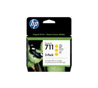 HP 711 pack de 3 cartouches d'encre DesignJet jaune, 29 ml, HP DesignJet T120, T520, A jet d'encre thermique, Jaune, CZ136A, Singapour, Malaisie, 114,