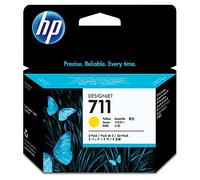 Cartouche d'encre HP 711 (CZ136A) 3x Jaune - Multipack