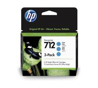HP Pack de 3 cartouches d'encre DesignJet 712, cyan, 29 ml