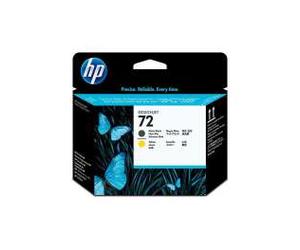 HP - 72 - C9384A - Tête d'impression - noir mat, jaune - produit d'origine