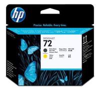 HP Tête d'impression 72 (C9384A) - Photo noir mat et jaune - d'origine