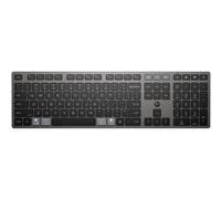 HP 725 - Clavier - multi-appareils, rechargeable, alimenté par SuperCapacitor - full size - sans fil - 2.4 GHz, Bluetooth - Français - noir tombée de nuit