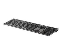 HP 725 - Ensemble clavier et souris - multi-appareils, rechargeable, alimenté par SuperCapacitor - full size - sans fil - Bluetooth, 2.4 GHz - Allemand - noir tombée de nuit - Smart Buy Noir G