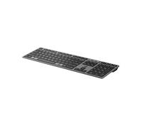 HP 725 - Ensemble clavier et souris - Multifonctionnel, rechargeable, alimenté par supercondensateur - Full Size - Sans fil - Bluetooth, 2,4 GHz - GB - Noir- Smart Buy