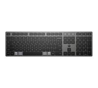 HP 725 Multi-Device Rchrgbl WL KBD Belg clavier maison/bureau RF sans fil + Bluetooth Noir