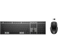 725 - Ensemble clavier et souris - multi-appareils, rechargeable, alimenté par SuperCapacitor - full size - sans fil - 2.4 GHz, Bluetooth - QWERTY -