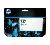 HP 727 B3P19A Cartouche d'encre authentique cyan de 130 ml avec encre HP d'origine, pour traceurs grand format HP DesignJet séries T2500, T1500 et T900 et tête d'impression HP 727 DesignJet