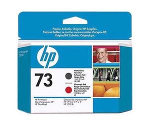 HP 73 - Têtes d'impression Mat Black et Red chromatic