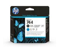 HP 744 Tête d'impression Noir Photo/Cyan authentique F9J86A (TVA incluse)