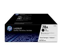 HP 78A CE278AD Pack de 2, Toners Authentiques, Imprimantes LaserJet m1536/P1566/P1606, Noir