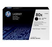 HP 80x - pack de 2 - à rendement élevé - noir - original - LaserJet - cartouche de toner ( CF280XD )