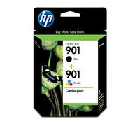 HP 901 2 Cartouches d'encre Noir - Tri-Couleur & Noir, Combo 2-Pack