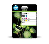 HP 903 Pack 4 Cartouches Encre Pigment Noir 12.4ml / Cyan, Magenta, Jaune 4.5ml - Rendement Standard 300/315 pages - Réf: 6ZC73AE