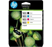 HP 903 Pack de 4 cartouches d'encre Noir/Cyan/Magenta/Jaune authentiques