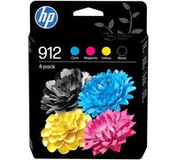 HP 912 Pack de 4 cartouches d'encre Noir/Cyan/Magenta/Jaune authentiques