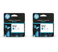HP 912 Cartouche d'encre Cyan Authentique (3YL77AE) OfficeJet Pro 8010 Series / 8020 Series (Lot de 2)
