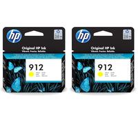 HP 912 Cartouche d'encre Jaune Authentique (3YL79AE) OfficeJet Pro 8010 Series / 8020 Series (Lot de 2)