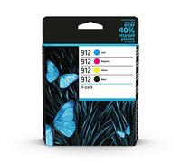 HP 912 Lot de 4 cartouches d'encre d'origine pour OfficeJet Pro 8010 8010e 8012 8014 8015 8020 8020e 8022 8023 8024 8025