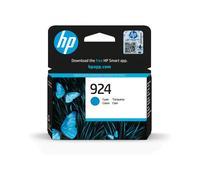 HP 924 Cartouche d'Encre Cyan Original (4K0U3NE) - Rendement Standard 400 Pages - Pour Imprimantes HP Compatibles - Dimensions 114.8 x 23.9 x 100.1 mm