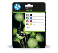 HP 924 Lot de 4 cartouches d'encre Noir/cyan/magenta/jaune compatibles avec OfficeJet Pro 8134e 8122e 8124e Series