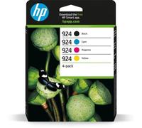HP 924 Pack 4 Cartouches d'encre Authentique (6C3Z1NE) pour OfficeJet Pro 8120,