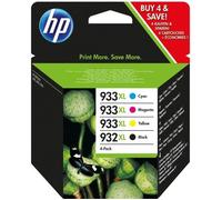 HP 932/933 XL Pack cartouches d'encre noire et trois couleurs grande capacité authentique (C2P42AE)