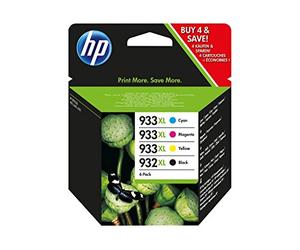 HP 932XL/933XL COMBO PACK DE 4 HAUT RENDITIONNEMENT, JAUNE, CIN, MAGENTAORIGINALOFFICEJETCARTOUCHE D'ENCRE OFFICEJET 6100, 6600 H711A, 6700, 7110, 7510, 7610, 7612