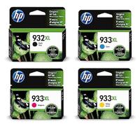HP 932XL/933XL Pack de 4 Cartouches d'Encre Noire, Cyan, Magenta et Jaune grandes capacités Authentiques (C2P42AE)