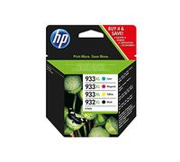 HP 932XL Black & 933XL Cyan Magenta Yellow Ink Cartridge Bundle Pack
