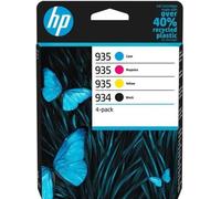HP 934/935 Pack de 4 cartouches d'encre noire, cyan, jaune et magenta authentiques (6ZC72AE) pour HP OfficeJet Pro 6200