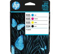 HP 934 Black & 935 Cyan Magenta Yellow Ink Cartridge Combo Pack - 6ZC72AE