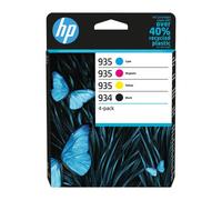 HP 934 Pack de 4 cartouches d'encre noire/ 935 Pack de 4 cartouches d'encre cyan/magenta/jaune authentiques
