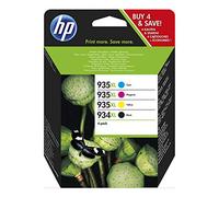 HP 934XL/935XL pack de 4 cartouches d'encre noire/cyan/magenta/jaune authentiques pour HP OfficeJet 6230/6820/6830 (X4E14AE)