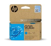HP 938e EvoMore Cartouche d'encre d'origine Cyan 4S6X9PE pour imprimantes Officejet Pro 9720, 9730, 9120, 9120b, 9110b, 9130, 9130b