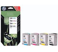 HP 940XL C2N93AE Lot de cartouches d'encre d'origine Noir, cyan, magenta, jaune, Officejet Pro 8000, 8500, 8500A, 8500A Plus