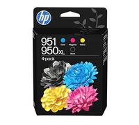 HP 950XL/951 Noir, Cyan, Magenta et Jaune, C3WK1AE, Pack de 4 Cartouches d’Encre Original, Compatible avec Les imprimantes OfficeJet Pro 251, 276, 8100, 8600, 8610, 8616, 8620 et 8640