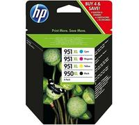 HP 950XL High Yield Black/951XL High Yield Cyan/Magenta/Yellow 4-pack Original Ink Cartridges cartouche d'encre 4 pièce(s) Rendement élevé (XL) Noir, Cyan, Magenta, Jaune
